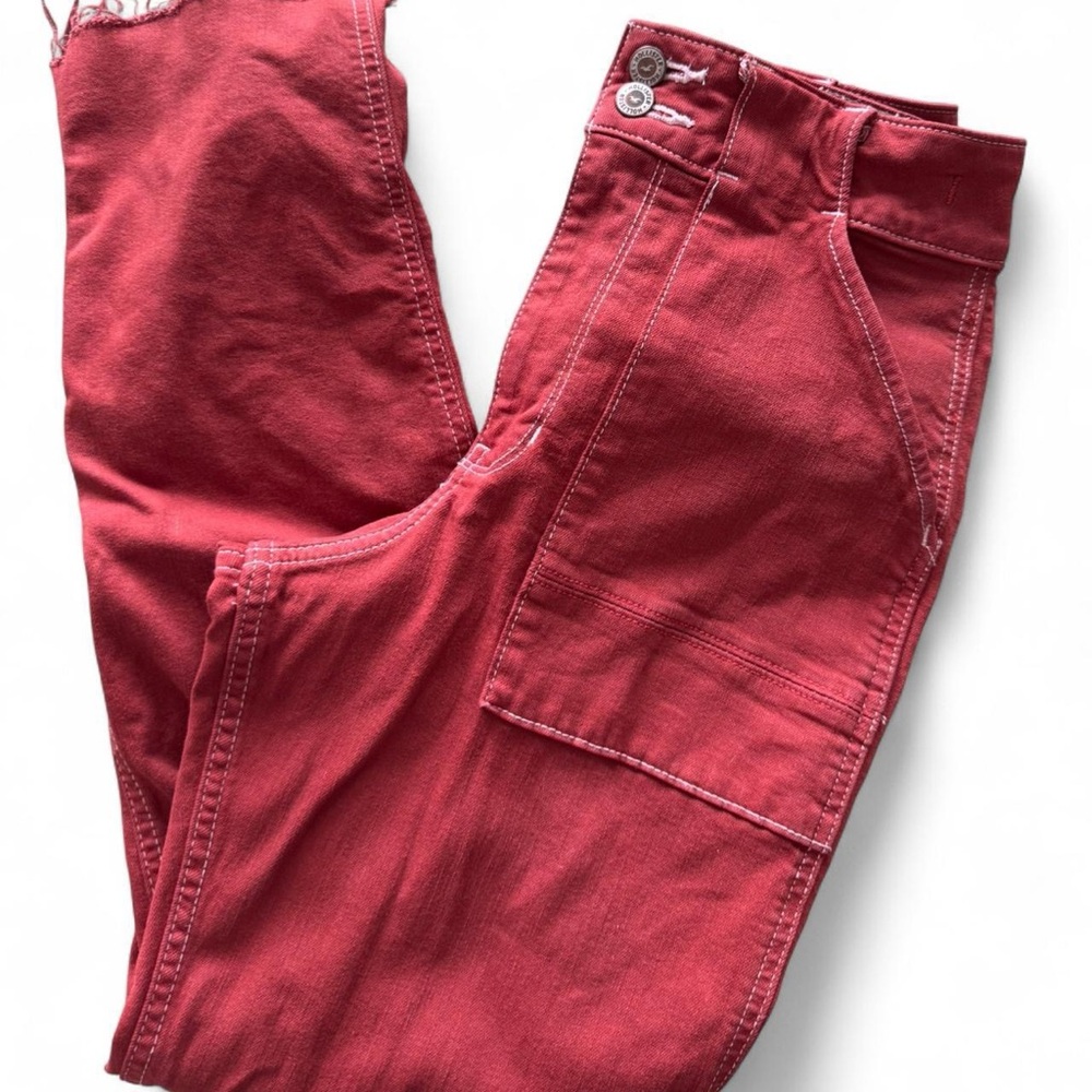 Hollister Women's Deep Red Jeans